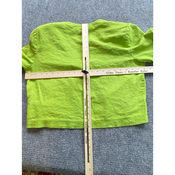 M.H.M Melissa Harper Dress Womens 10 Green Navy 2 pc Maxi Jacket Set Linen blend - Picture 7 of 16